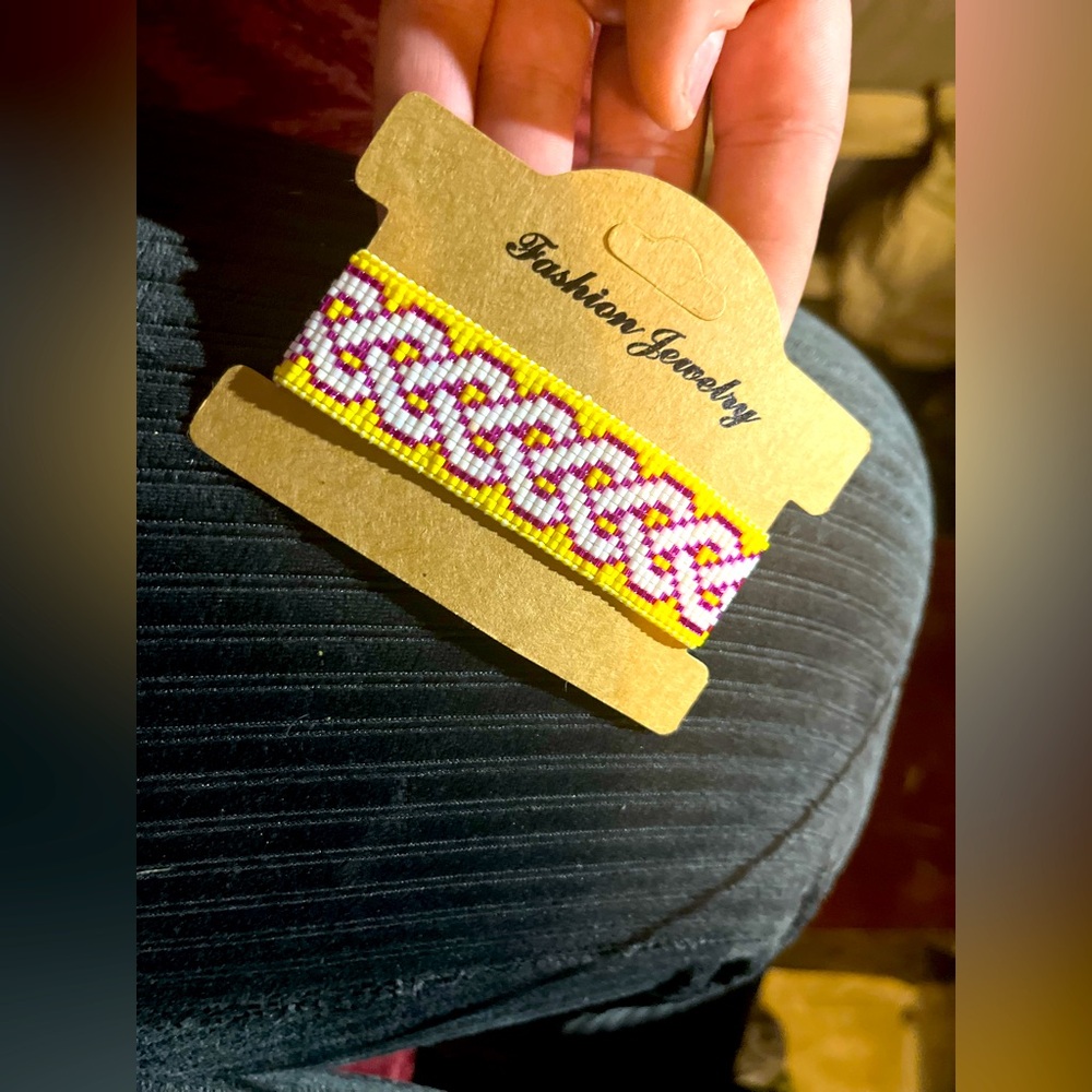 Handmade beaded loom bracelet